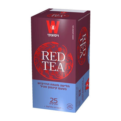 Wissotzky Red Tea Rooibos Vanilla & Cinnamon Infusion Kosher Israel 25 Bags - KOSHERTOP